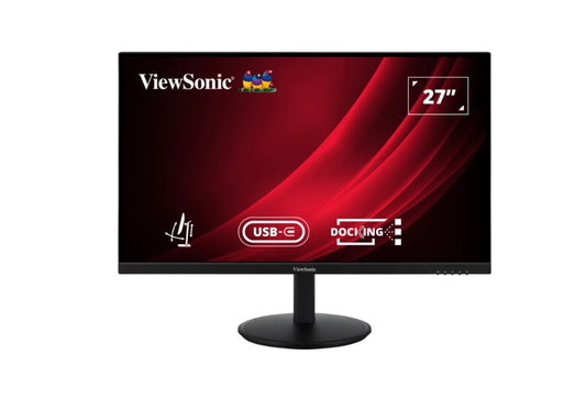 ViewSonic 27" VG 2K SuperClear IPS, Docking, USB-C, Daisy Chain, DP In/Out, RJ45,100w PD, Height Adjustable 3y Advance Replacement, Business Monitor.