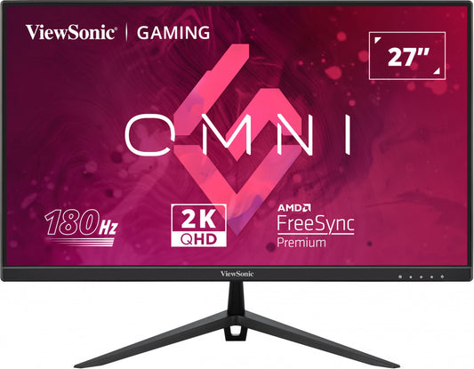 ViewSonic VX2728-2K 27" 2K QHD 2560 x 1440, 0.5ms, 180hz Super Clear IPS, HDR10, DP, HDMI, Adaptive Sync, VESA, Speakers Office  Gaming Monitor (LS)