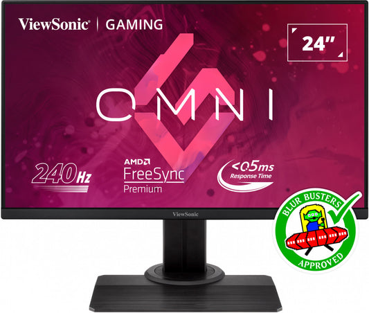 ViewSonic 24'' 240 Hz 0.5ms GTG, IPS FHD, HDR400, 350 cd/m² , BLUR BUSTERS  2.0, FPS, RTS, MOBA Game mode, HAS, XG2431 Professional Gaming Monitor(LS)