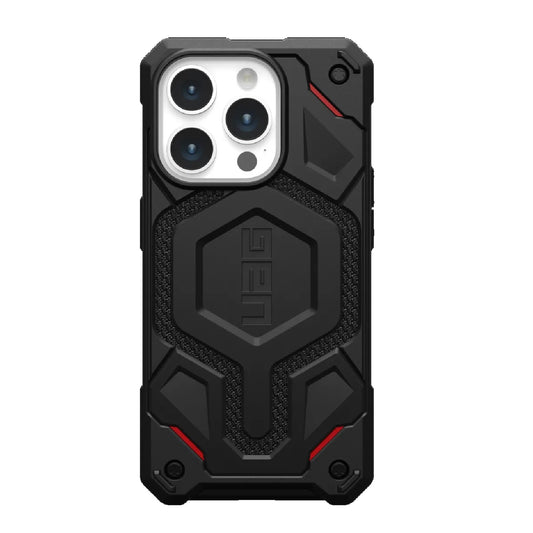 UAG Monarch Pro MagSafe Apple iPhone 15 Pro (6.1") Rugged Case - Kevlar Black (114221113940), 25ft. Drop Protection(7.6M), 10 Years Warranty