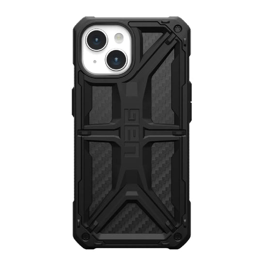 UAG Monarch Apple iPhone 15 (6.1") Rugged Case - Carbon Fiber (114289114242), 20ft. Drop Protection (6M), Tactical Grip, 10 Years Warranty