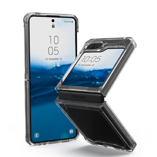 UAG Plyo Samsung Galaxy Z Flip5 5G (6.7") Rugged Case - Ice (214357114343), DROP+ Military Standard, Raised Screen Surround, 10 Years Warranty