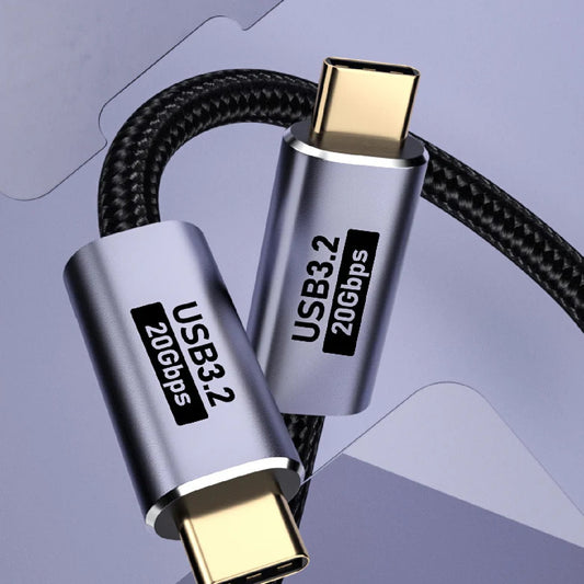 USP BoostUp Braided USB-C to USB-C (3.2 Gen2) Charge  Video (8K@64HZ) Cable (2M) Black,5A/100W PD, Fast Charge, 20Gbps,Best for Laptop