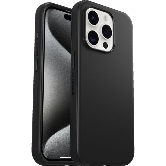 OtterBox Symmetry Apple iPhone 15 Pro (6.1") Case Black - (77-92622), Antimicrobial, DROP+ 3X Military Standard, Ultra-Sleek,7 Years Warranty