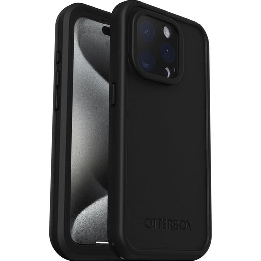 OtterBox Fre MagSafe Apple iPhone 15 Pro (6.1") Case Black - (77-93405), DROP+ 5X Military Standard, 2M WaterProof, Port Covers, 7 Years Warranty