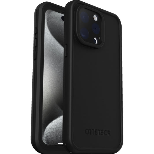 OtterBox Fre MagSafe Apple iPhone 15 Pro Max (6.7") Case Black - (77-93429), DROP+ 5X Military Standard, 2M WaterProof,Port Covers, 7 Years Warranty