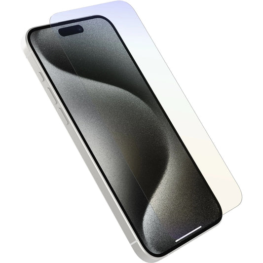 OtterBox Premium Pro Glass Antimicrobial Anti-Blue Light Apple iPhone 15 Pro Max (6.7") Screen Protector Clear - (77-93990), 2 Years Warranty