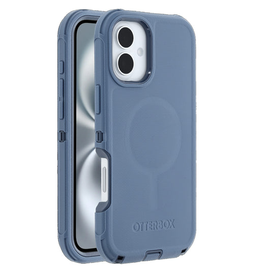 OtterBox Defender MagSafe Apple iPhone 16 (6.1") Case Baby Blue Jeans - (77-95957), DROP+ 7X Military Standard, Tri-Layer,Port Covers,7 Years Warranty