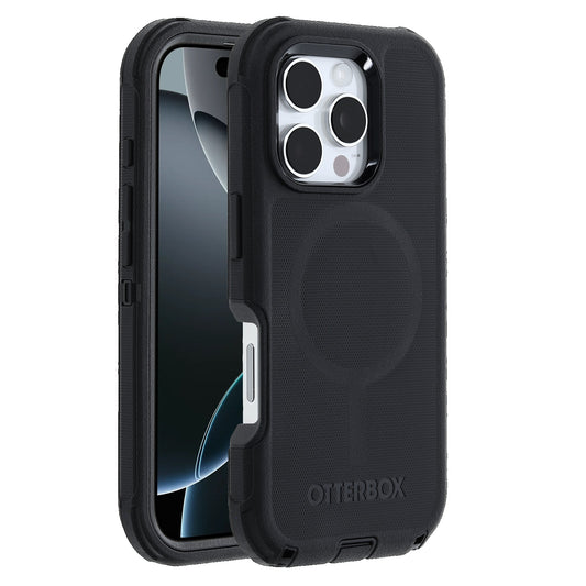 OtterBox Defender MagSafe Apple iPhone 16 Pro Max (6.9") Case Black - (77-95989), DROP+ 7X Military Standard, Tri-Layer,Port Covers, 7 Years Warranty