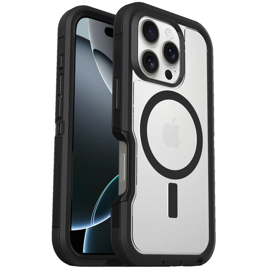 OtterBox Defender XT MagSafe Apple iPhone 16 Pro (6.3") Case Clear/Black - (77-96112), DROP+ 7X Military Standard,Multi-Layer, 7 Years Warranty