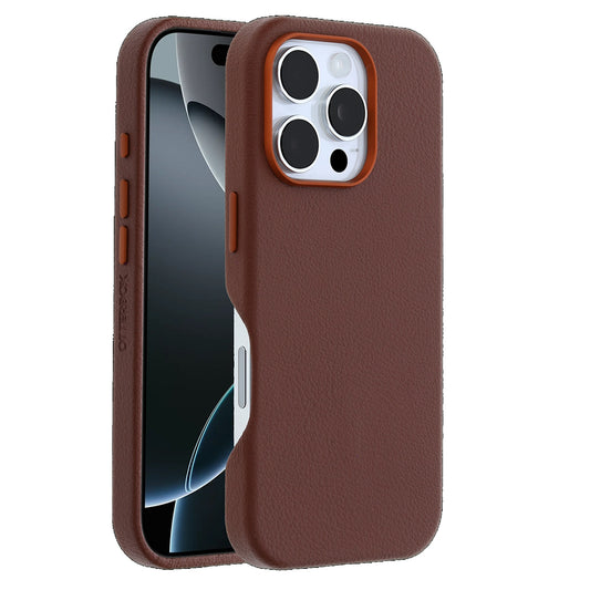 OtterBox Symmetry MagSafe Cactus Leather Apple iPhone 16 Pro Max (6.9") Case Brown - (77-96337),DROP+ 3X Military Standard, 7 Years Warranty