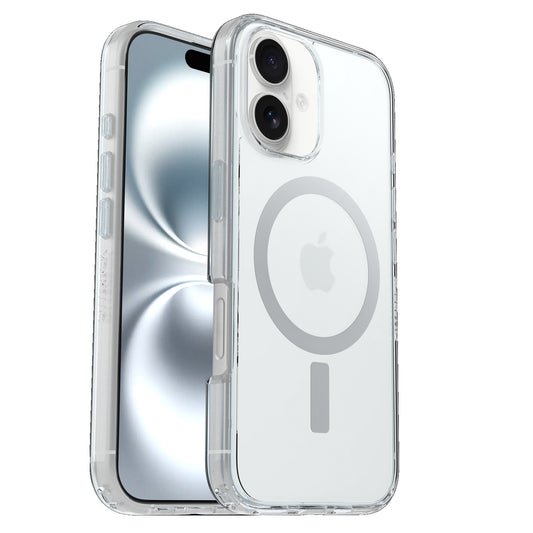 OtterBox Symmetry Clear MagSafe Apple iPhone 16 Plus (6.7") Case Clear - (77-96345), Antimicrobial, DROP+ 3X Military Standard, 7 Years Warranty