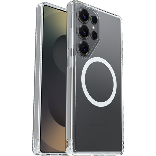 OtterBox Symmetry Clear Magnets Samsung Galaxy S25 Ultra 5G (6.9") Case Clear - (77-97520), DROP+ 3X Military Standard, Raised Edges, 7 Years Warranty