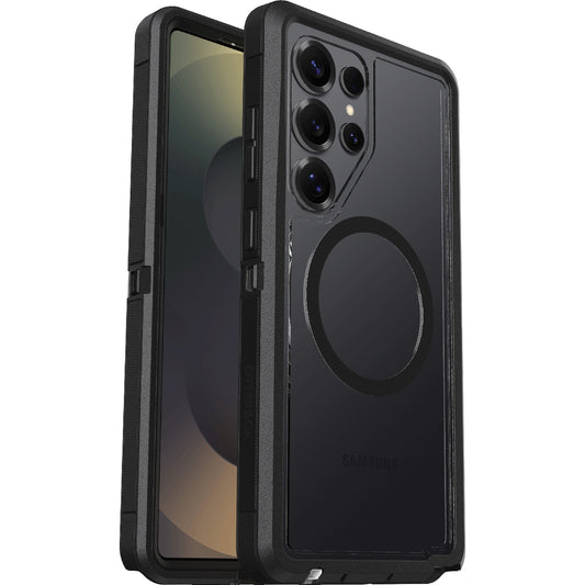 OtterBox Defender XT Clear Magnet Samsung Galaxy S25 Ultra 5G (6.9") Case Dark Side Clear/Black-(77-97584),DROP+ 7X Military Standard,7 Years Warranty