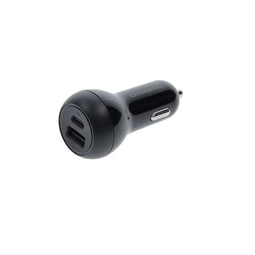 Otterbox 32W Dual Port Standard Fast Car Charger - Black (77-98235), 1 USB-C (20W), + 1 USB-A, Smart  Compact design, Hassle-Free, 2 Years Warranty