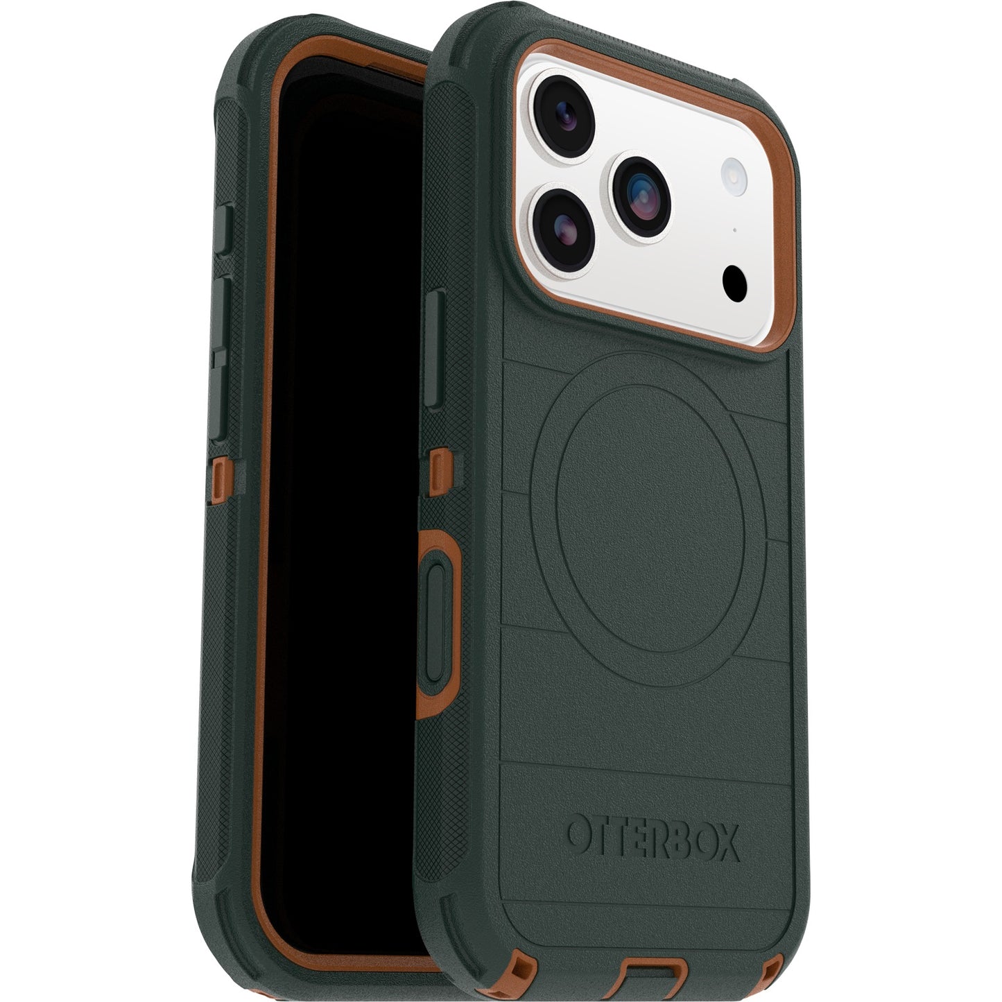OtterBox Defender Pro MagSafe Apple iPhone 17 Pro (6.3") Case Green Intrigue - (77-98388), DROP+ 7X Military Standard, Tri-Layer, 7 Years Warranty
