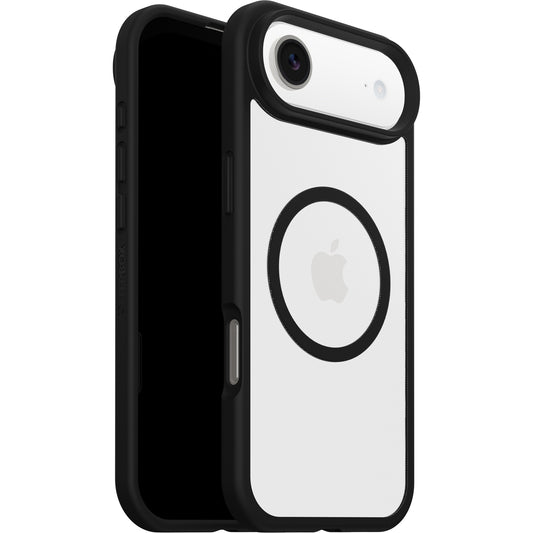 OtterBox React MagSafe Apple iPhone Air (6.5") Case Black Crystal (Clear/Black) - (77-98611), DROP+ Military Standard,Raised Edges,7 Years Warranty