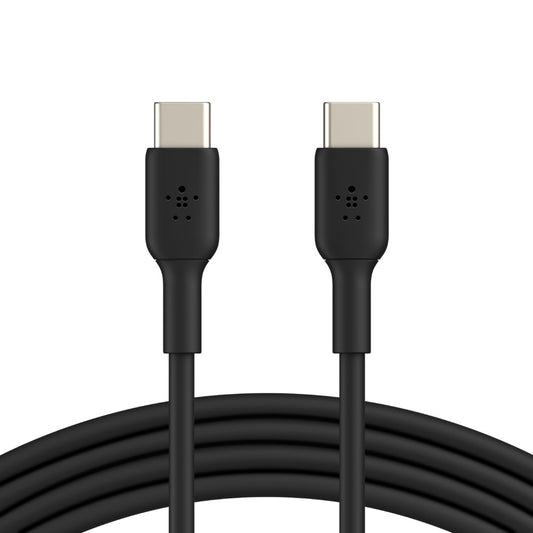 Belkin BoostCharge USB-C to USB-C Cable (1M) - Black (CAB003bt1MBK), 60W, 480Mbps, 25K+ Bends, Samsung Galaxy, iPad, USB-IF Certified,2 Years Warranty