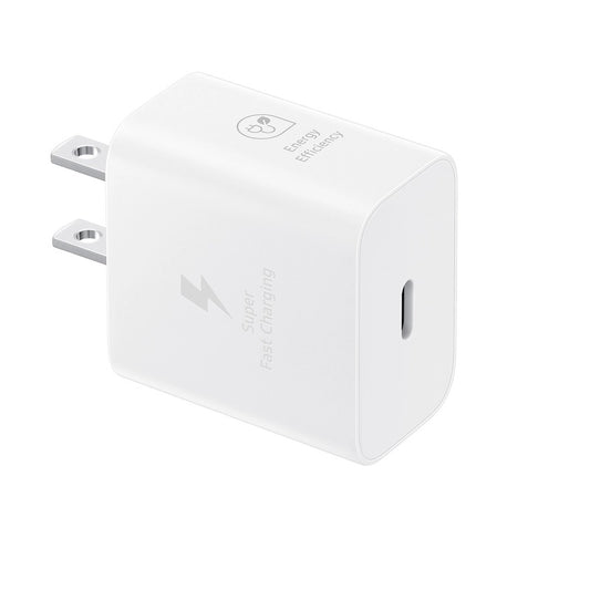 Samsung 25W GaN USB-C Fast Wall Charger - White(EP-T2510NWEGAU),1x USB-C,Supports up to 25W,Compact  Travel-Ready,1 Year Warranty