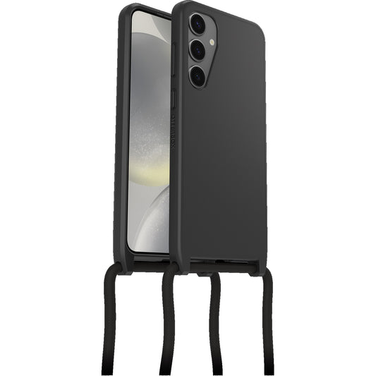 OtterBox React Necklace Samsung Galaxy S24 5G (6.2") Case Black - (77-94733), DROP+ Military Standard, Detachable Nylon Rope, 7 Years Warranty