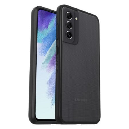 OtterBox React Samsung Galaxy S21 FE 5G (6.4") Case Black Crystal (Clear/Black) - (77-83981), Antimicrobial, DROP+ Military Standard, 7 Years Warranty