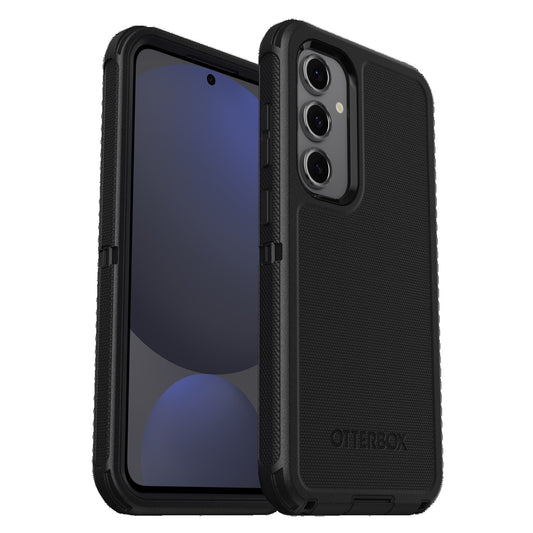 OtterBox Defender Samsung Galaxy S24 FE 5G (6.7") Case Black - (77-97095), DROP+ 7X Military Standard, Multi-Layer, Port Covers, 7 Years Warranty
