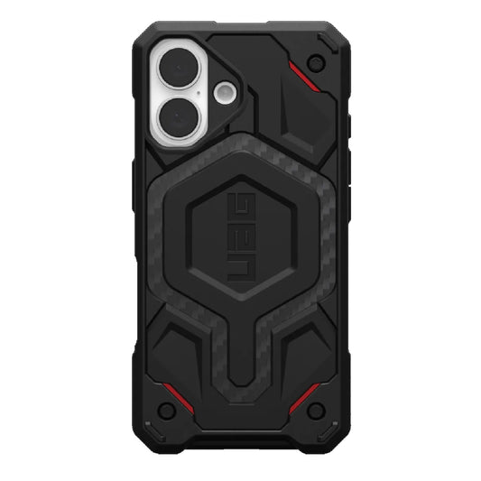 UAG Monarch Pro MagSafe Kevlar Apple iPhone 16 Plus (6.7") Rugged Case - Kevlar Black (114455113940), 25ft. Drop Protection (7.6M), 10 Years Warranty