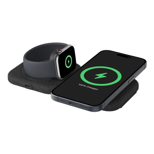 Belkin BoostCharge Pro 2-in-1 Magnetic Charging Travel Pad 15W With Qi2 - Black (WIZ026auBK), 30W USB-C PSU,1.5m USB-C to USB-C Cable,2 Years Warranty