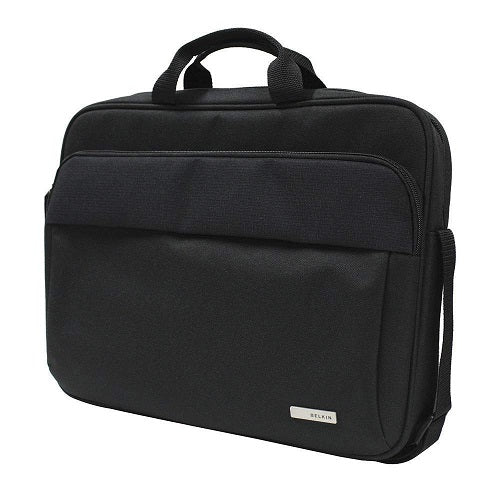 Belkin 15.6" Simple Toploader Laptop Bag - Black (F8N657), Comfortable Shoulder Strap, Made for Long Travelling, 2 Years Warranty,