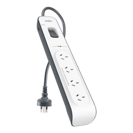 Belkin SurgeMaster 4-Outlet Surge Protection Strip With 2M Power Cord - (BSV400au2M), Protects Against Spikes  Surges, CEW $20,000, 2 Years Warranty