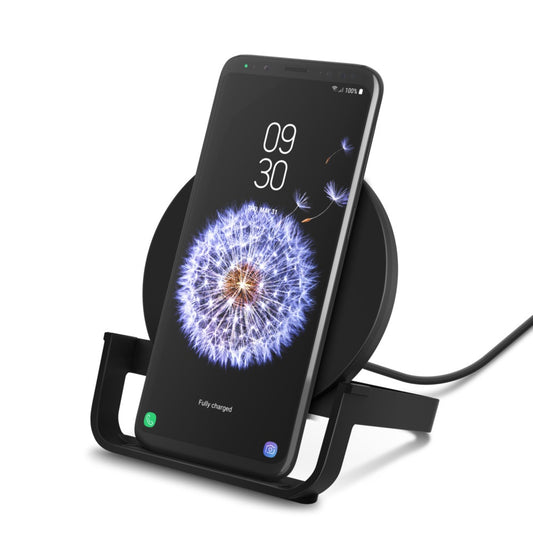 Belkin BoostCharge Wireless Charging Stand 10W (AC Adapter Not Included) - Black(WIB001btBK),Non-Slippery, Charge In Any Orientation, 2 Years Warranty
