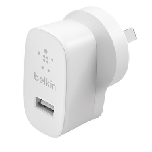 Belkin BoostCharge 12W USB-A Wall Charger - White (WCA002auWH), Portable  Powerful, Lightweight  Compact, Travel-Ready, 2 Years Warranty