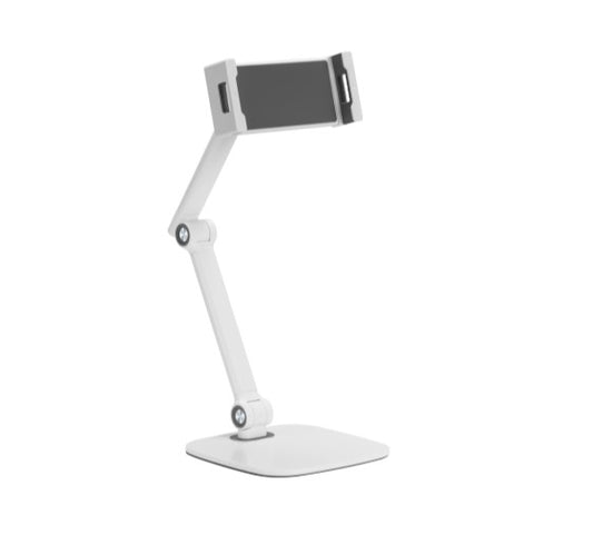 Brateck PAD39-02 SIMPLICITY UNIVERSAL PHONE/TABLET TABLETOP STAND Compatible with most 4.7”~12.9” phones, tablets, and more devices (White) (LS)