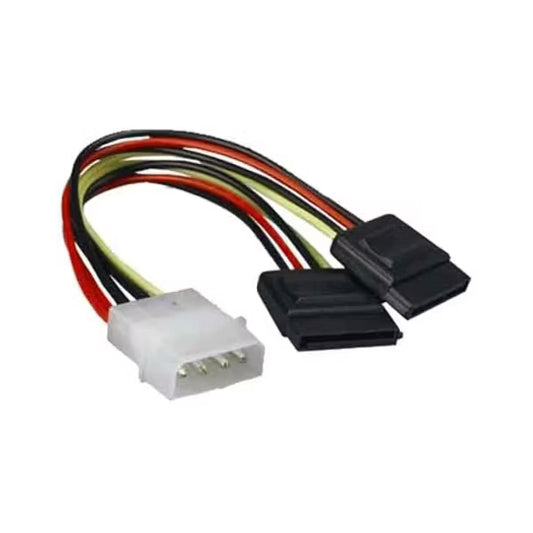 Male Molex to 2 x SATA Power Converter