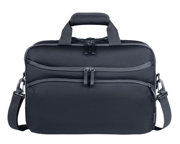 HP Travel Plus 22 Liter 16 Laptop Bag made with at least 60% post-consumer recycled materials and with Double-coil zipper closing system