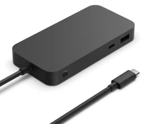 Microsoft Surface USB4 Dock Commercial Black Support 4K 100W 1xUSB-A 3xUSB-C 1xHDMI 1xEthernet PRO8/9/10/11 Laptop3/4/5/6/7 Go2/3/4 -EU required