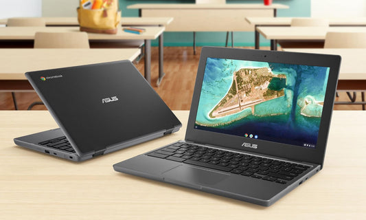ASUS Chromebook 11.6" CR1100CKA HD N4500 4 32 Rugged ZTE Dark Grey 2xUSB-A 2xUSB-C ChromeOS 1 Year Warranty. School Uni Office Chromebook