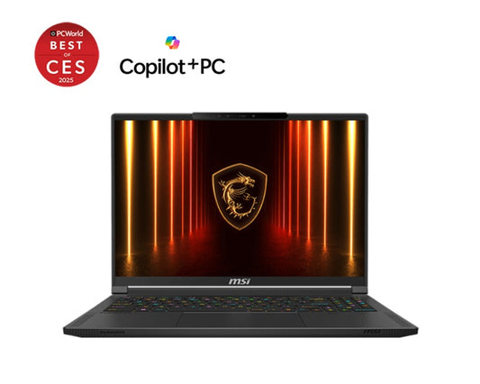 MSI Stealth Series Gaming Notebook 16" QHD AMD Ryzen™ AI 9 HX 370 Processor DDR5-6400 96GB SSD RTX 5070 GDDR7 8GB   Windows11 Pro (LS)