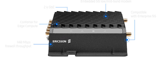 Cradlepoint R980 5G Mobile  IOT Ruggedized Router, Essential Plan, 5G  Cat 19 LTE, 2x GbE Ports, Dual SIM, 1xUSB2.0, 940 Mbps,5G SASE,5Year NetCloud