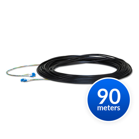 Ubiquiti Single-Mode Lightweight Fiber Cable, Lenth 90m,  Outdoor-Rated, Kevlar Yarn For Added Tensile Strength,  Weatherproof Tape,