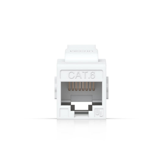 Ubiquiti Cat6 Keystone Coupler, 12-Pack, White, Pass-Through Cat6 Keystone Coupler For Connecting Pre-Terminated Ethernet Cables Seamlessly.