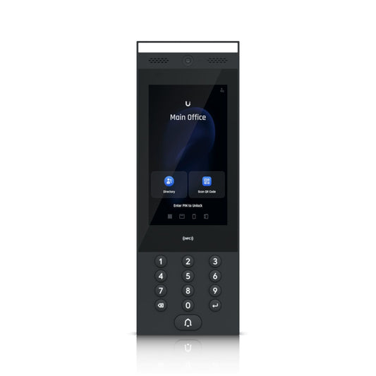 Ubiquiti Intercom,In/Outdoor Intercom Terminal, Manage Residential Commercial Building Entry Request, IP65, Bluetooth 4.2/ NFC Connect