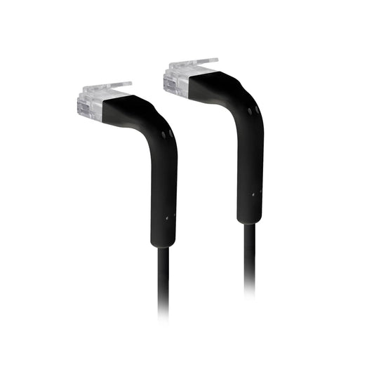 Ubiquiti UniFi Patch Cable, 10-Pack, Reduced Packaging (Low Plastic), Length 0.1m, Black, Both End Bendable to 90 Degree, RJ45 Cat6