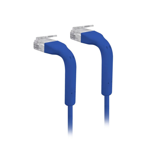 Ubiquiti UniFi Patch Cable, 10-Pack, Reduced Packaging (Low Plastic), Length 0.1m, Blue, Both End Bendable to 90 Degree, RJ45 Cat6