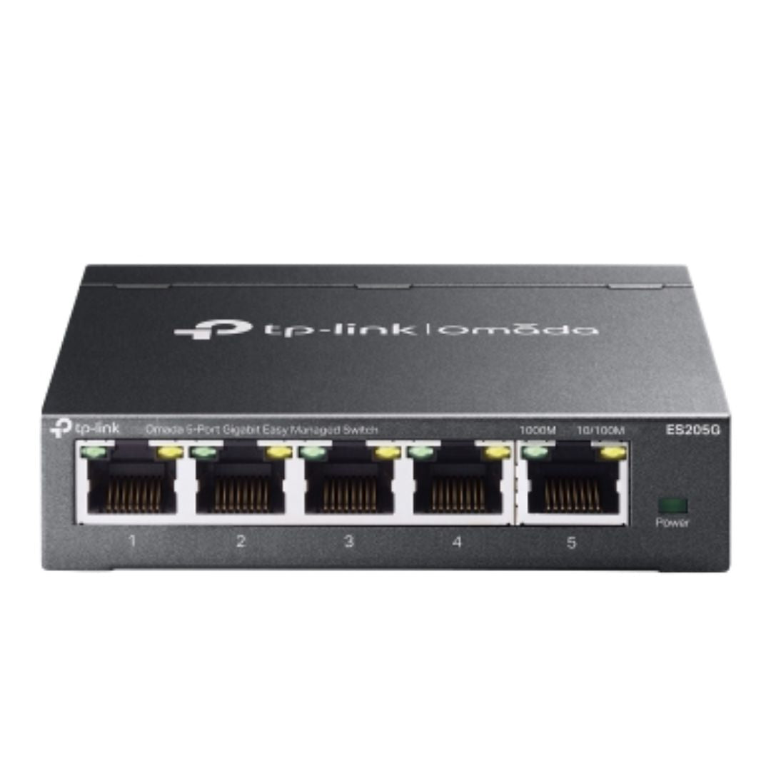 TP-Link ES205G Omada 5-Port Gigabit Easy Managed Switch by Omada SDN,  VLAN, QoS, IGMP Snooping, Loop Prevention, Port Isolation