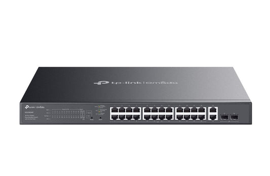 TP-Link ES228GMP Omada 28-Port Gigabit Easy Managed Switch with 24-Port PoE+,  Fast PoE, Perpetual PoE, Flow Control, Loopback Detection, Port Isolati