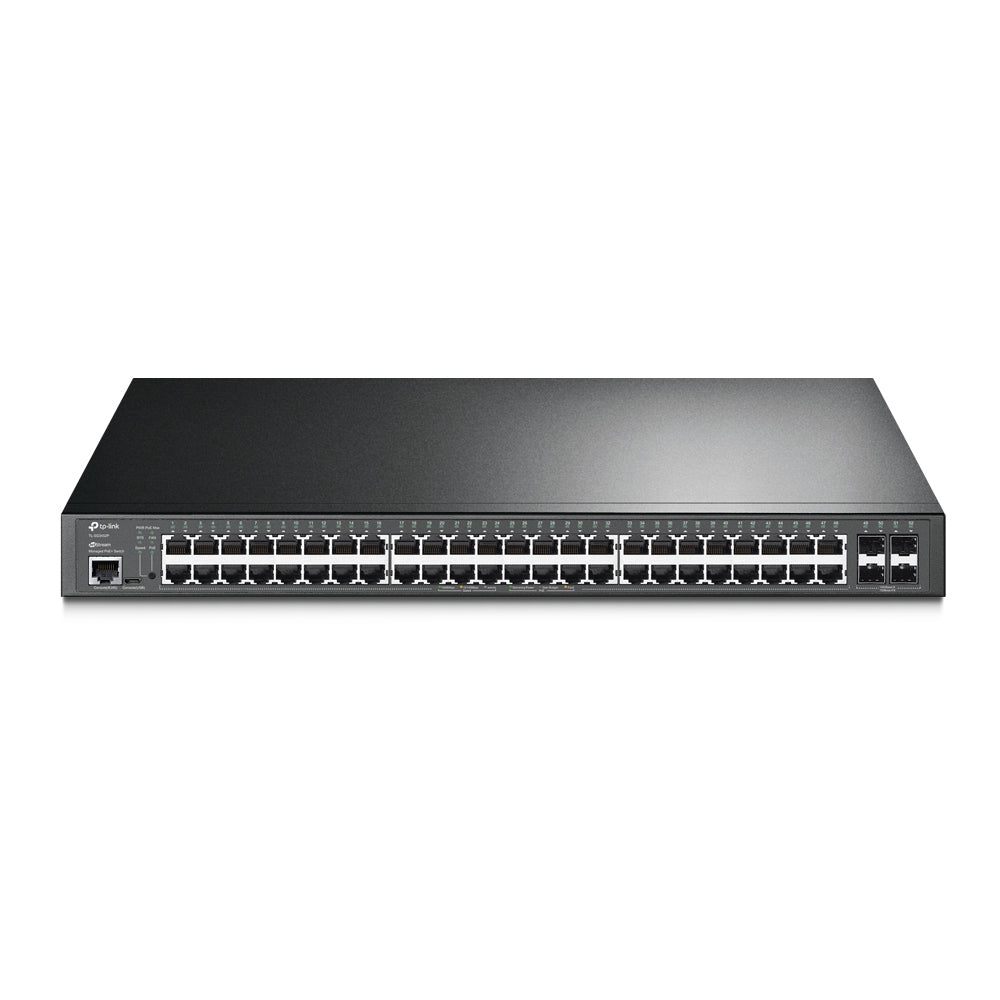 TP-Link SG3452P Omada 52-Port Gigabit L2+ Managed Switch with 48-Port PoE+,  Integration with Omada SDN Controller,Static Routing, 802.1Q VLAN, QinQ