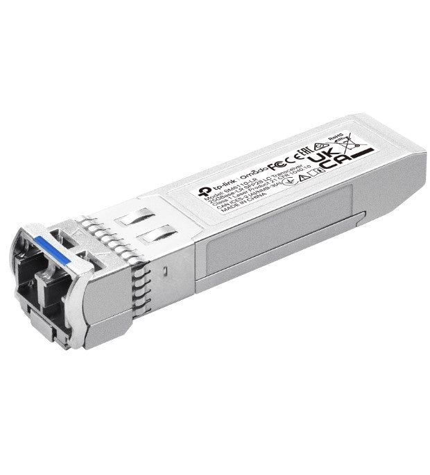 TP-Link SM6110-LR Omada 25GBase-LR SFP28 LC Transceiver, Compatible with switches with 25G ports like SX6632YF; and 10G ports like SG3428X and SG3452X