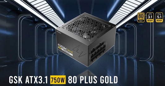 Antec GSK750 80+ Gold Fully Modular ATX 3.1, PCI-E 5.1 latest High Quality Japanese Capacitors, Ultimate performance and reliability, PSU (LS)