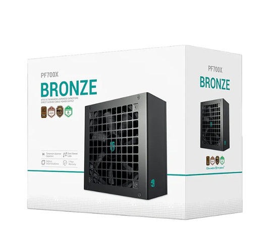 DeepCool PF700X 700W Gamer Storm 80+ Bronze/ Cybenetics ATX Power Supply 120mm Fan, Japanese  Taiwanese Capacitors, DC to DC, ATX12V V2.52